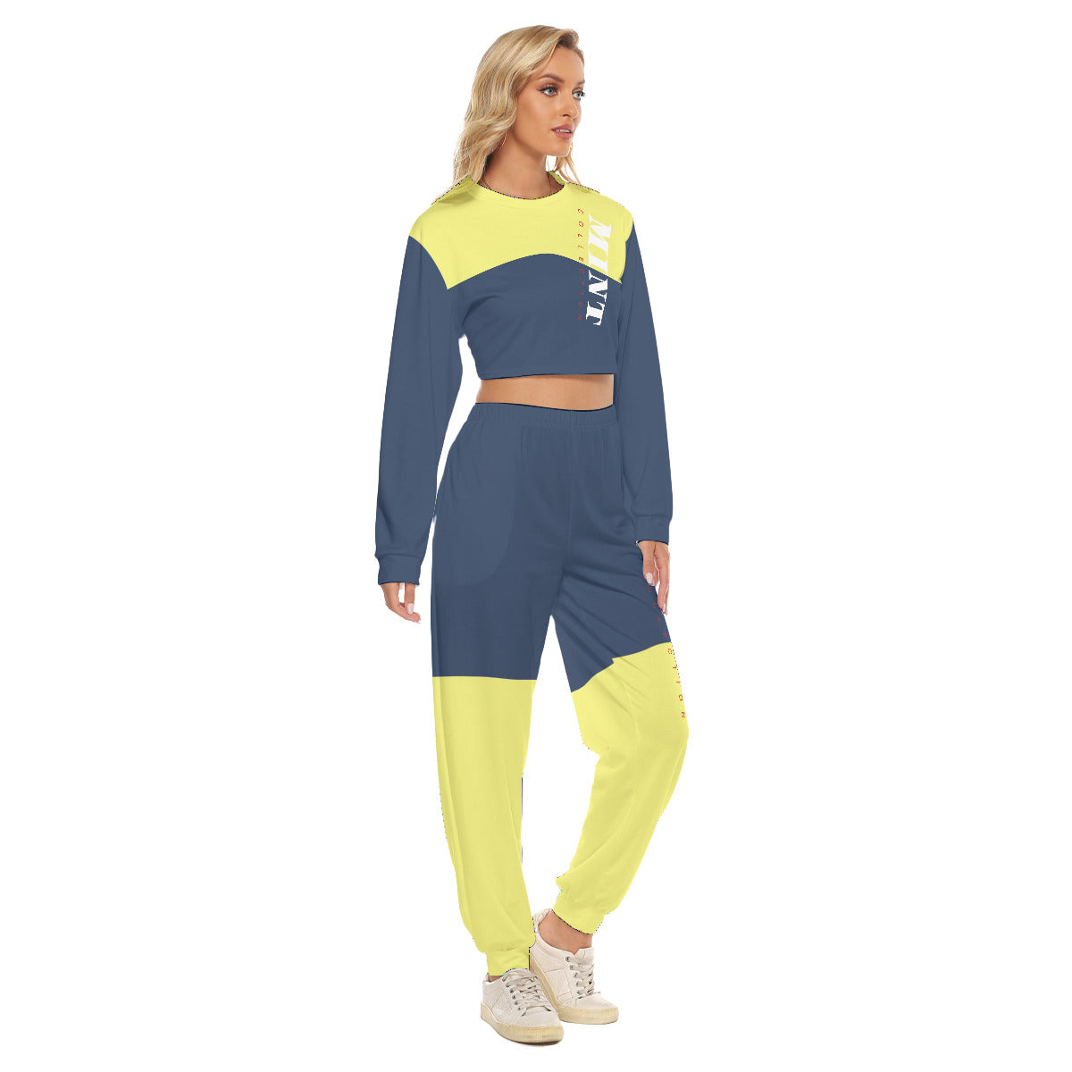 Women's Mint Collection Crop Sweatshirt Suit