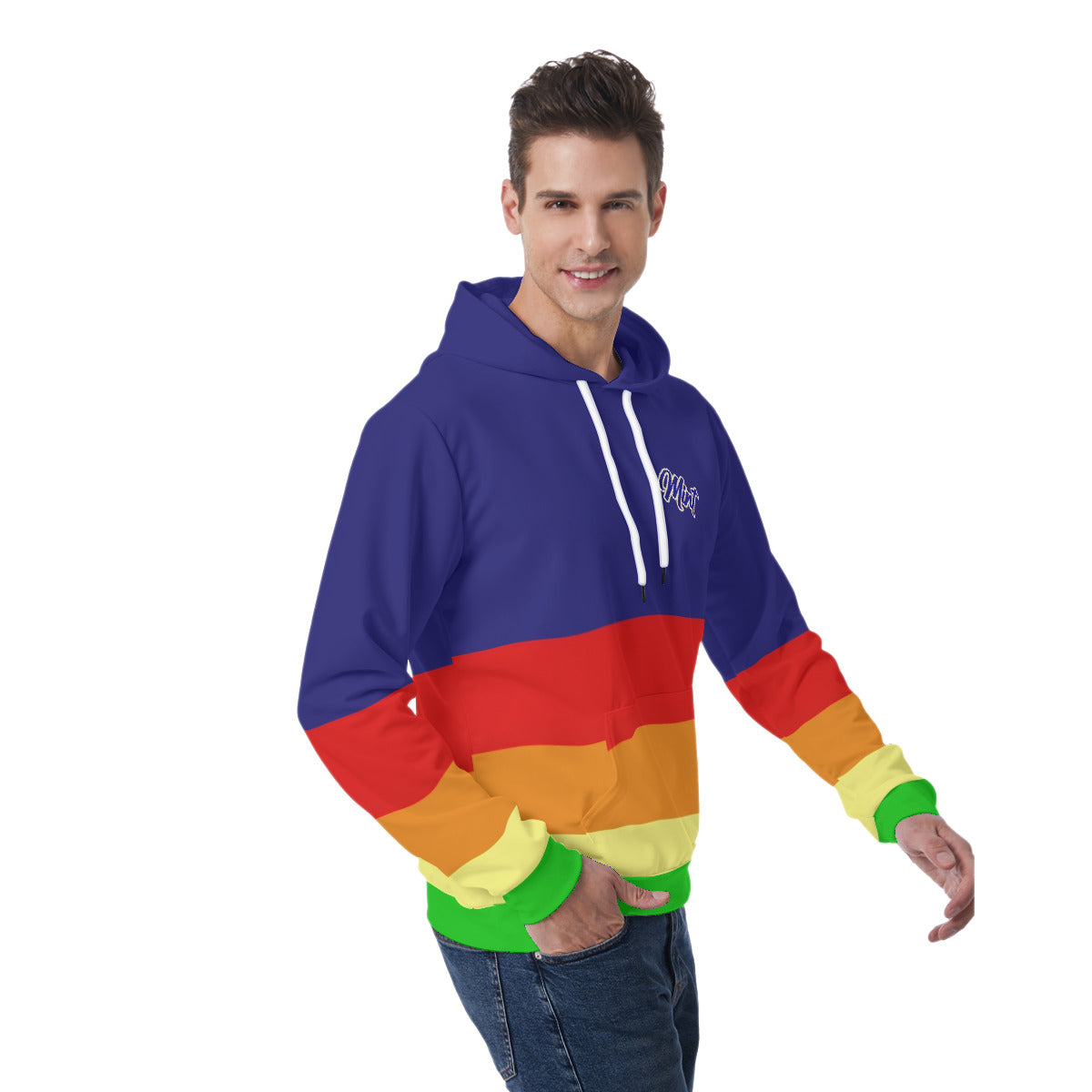 Mint Collection primary colors pullover hoodie