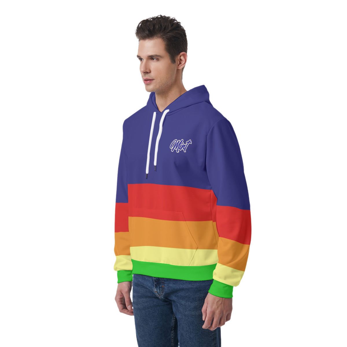 Mint Collection primary colors pullover hoodie