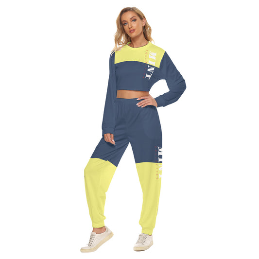 Women's Mint Collection Crop Sweatshirt Suit