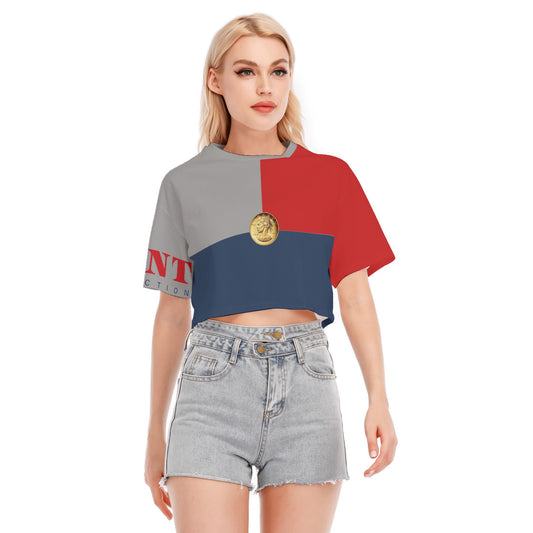 Women's Mint Collection Drop Shoulder Cropped Blouse